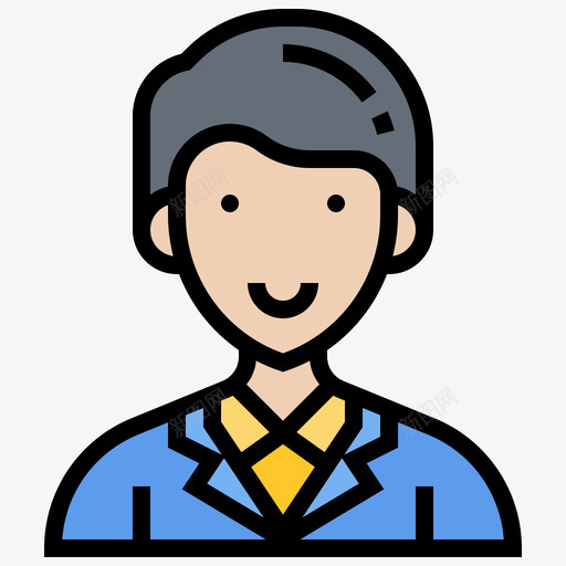 秘书职业男性4直系肤色图标svg_新图网 https://ixintu.com 男性 直系 秘书 职业 肤色
