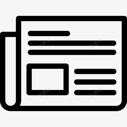 报纸文章日报图标svg_新图网 https://ixintu.com 头条 报纸 文章 日报