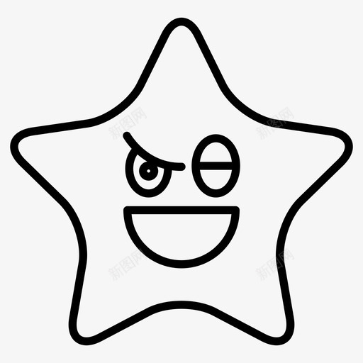 明星愤怒表情符号图标svg_新图网 https://ixintu.com 情绪 愤怒 明星 明星表情线 表情 表情符号