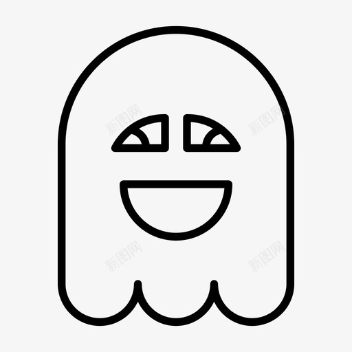 鬼魂表情万圣节图标svg_新图网 https://ixintu.com 万圣节 微笑 恐怖 表情 鬼魂 鬼魂表情1行