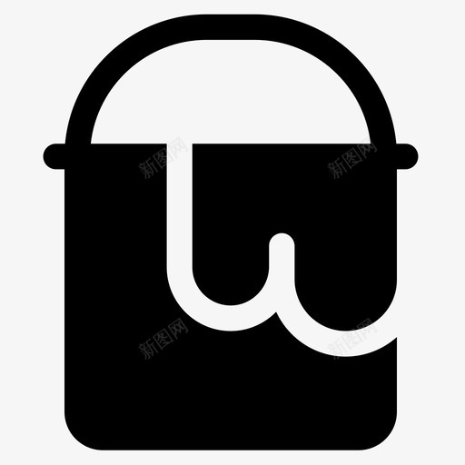 油漆桶图形90填充图标svg_新图网 https://ixintu.com 图形设计 填充 油漆 漆桶