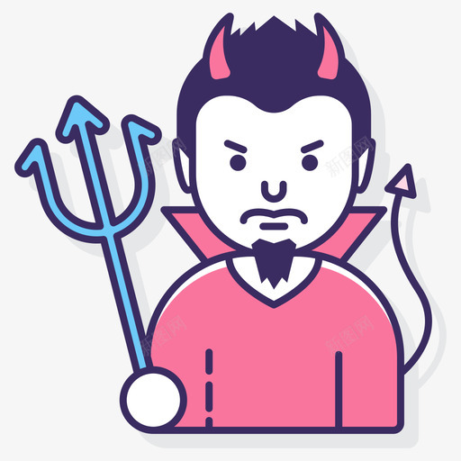 恶魔超自然1线性颜色图标svg_新图网 https://ixintu.com 恶魔 线性 超自然 颜色
