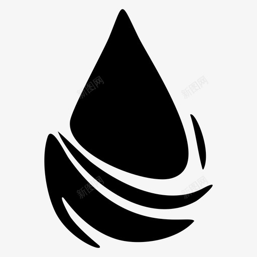 水干净新鲜图标svg_新图网 https://ixintu.com 干净 手绘 新鲜 波浪 液体
