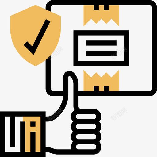 保证交货90黄影图标svg_新图网 https://ixintu.com 交货 保证 黄影