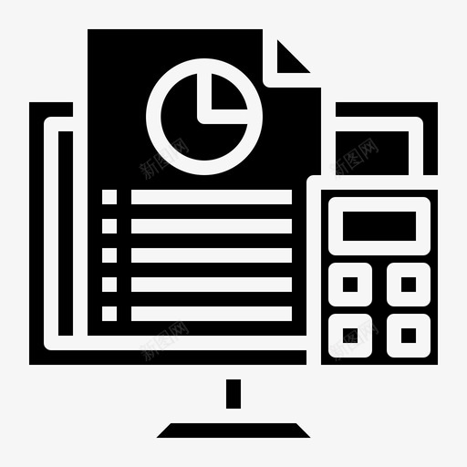 会计数字服务1稳定图标svg_新图网 https://ixintu.com 会计 数字 服务 稳定