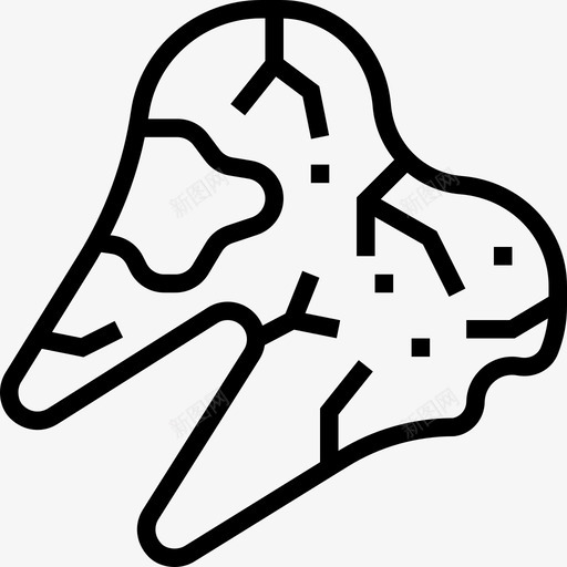 断裂牙齿29线状图标svg_新图网 https://ixintu.com 断裂 牙齿 线状