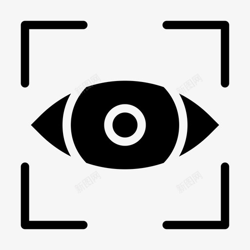 眼睛眼睛扫描虹膜扫描图标svg_新图网 https://ixintu.com 字形 扫描 材料 眼睛 虹膜
