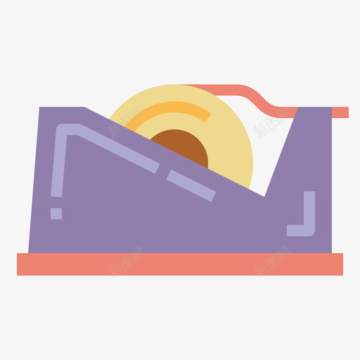 胶带文具104扁平图标svg_新图网 https://ixintu.com 扁平 文具 胶带