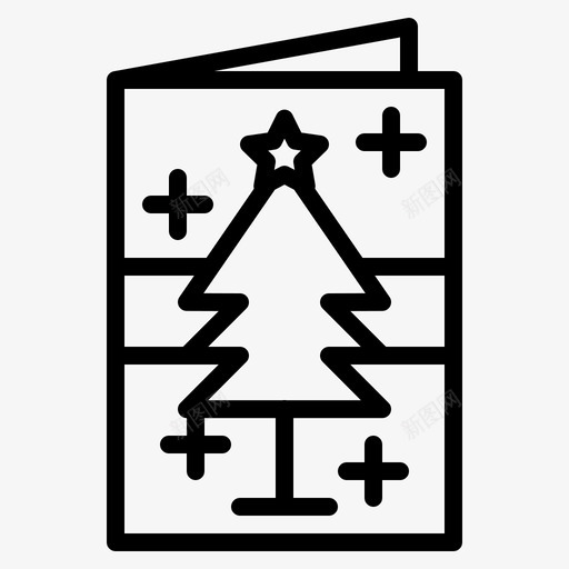圣诞卡生日卡礼品卡图标svg_新图网 https://ixintu.com 圣诞卡 生日卡 礼品 邮件