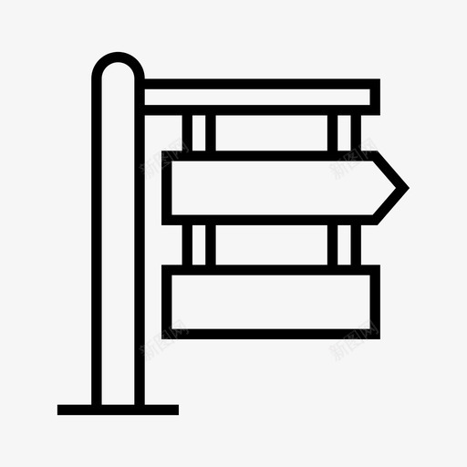 标牌公告广告牌图标svg_新图网 https://ixintu.com 公告 广告牌 标牌 灯杆 路标