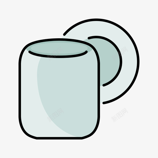 Homepod苹果产品1线性颜色图标svg_新图网 https://ixintu.com 产品 产品线 线性 苹果 颜色