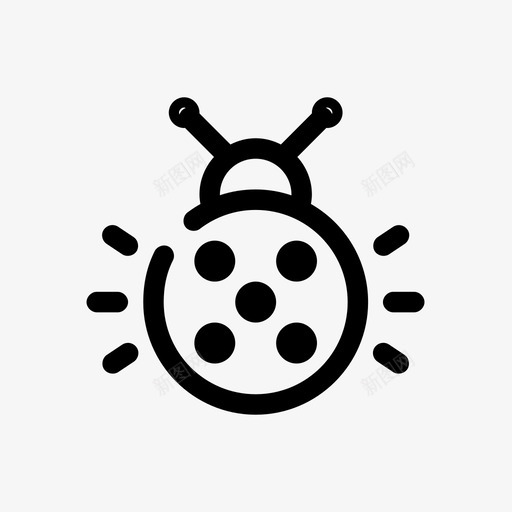 瓢虫动物昆虫图标svg_新图网 https://ixintu.com 动物 图标 媒体 昆虫 瓢虫 界面 雷鸟