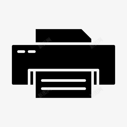 打印机办公室打印图标svg_新图网 https://ixintu.com 办公室 商业 字形 工作 打印 打印机 黑色