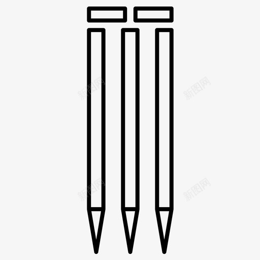边门板球运动图标svg_新图网 https://ixintu.com 常规 板球 系列 边门 运动