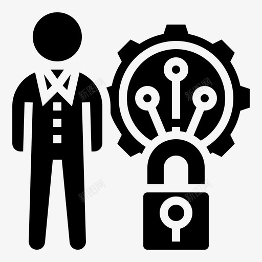 内部数据访问登录图标svg_新图网 https://ixintu.com glyph1 信息 内部 数据 机密 登录 设置 访问