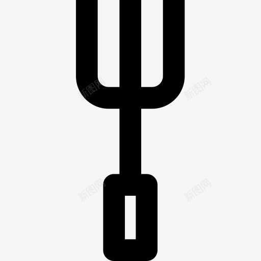 叉子园艺57直线型图标svg_新图网 https://ixintu.com 叉子 园艺 直线 线型