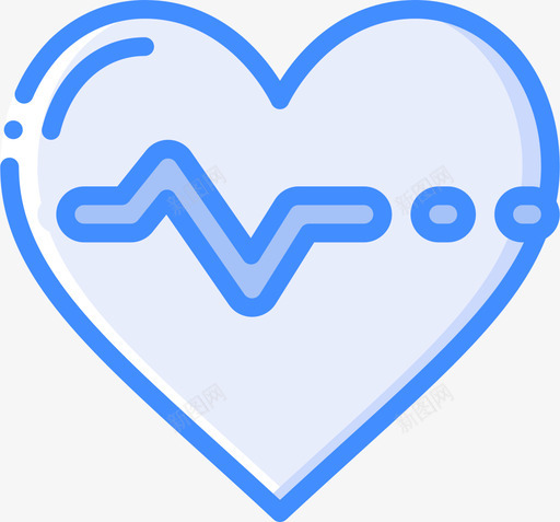 心电图急救蓝色图标svg_新图网 https://ixintu.com 心电图 急救 蓝色