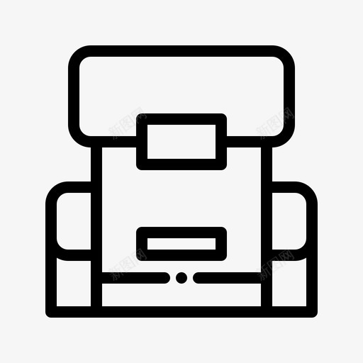 背包露营137直线型图标svg_新图网 https://ixintu.com 直线 线型 背包 露营