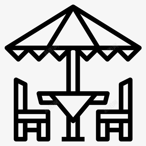 露台夏季58线性图标svg_新图网 https://ixintu.com 夏季 线性 露台
