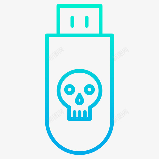 Usb网络1渐变图标svg_新图网 https://ixintu.com Usb 渐变 网络