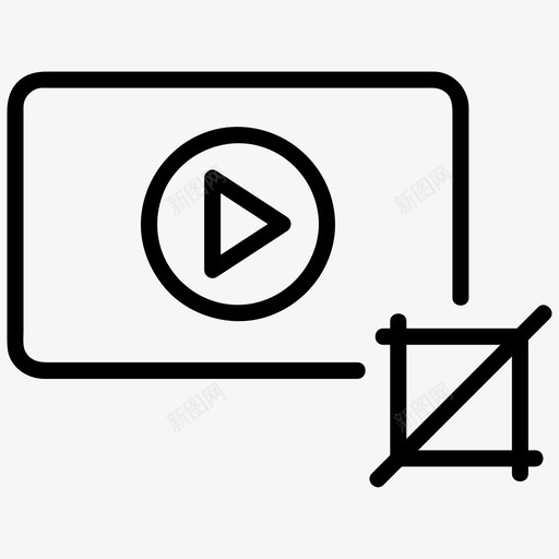 视频低吟剪辑电影图标svg_新图网 https://ixintu.com 低吟 剪辑 播放 电影 视频