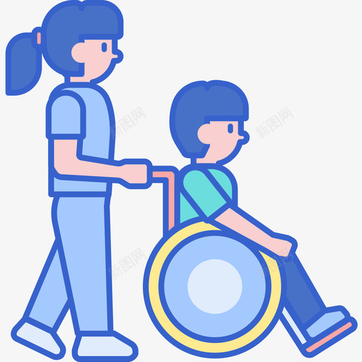残疾线状肤色图标svg_新图网 https://ixintu.com 残疾 线状 肤色