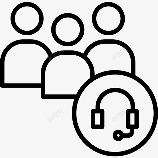 小组技术支持30线性图标svg_新图网 https://ixintu.com 小组 技术支持 线性