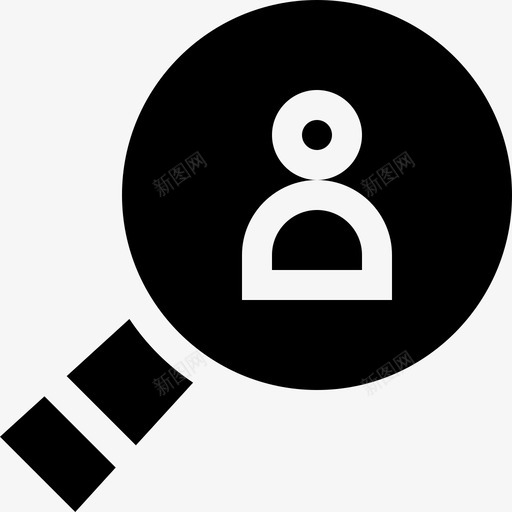 放大镜职业提升5填充图标svg_新图网 https://ixintu.com 填充 提升 放大镜 职业