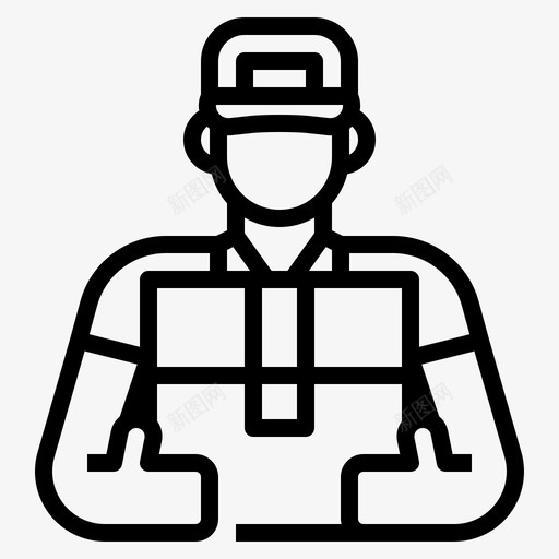 送货员自由职业者1直系人图标svg_新图网 https://ixintu.com 直系 系人 自由职业者 货员 送货