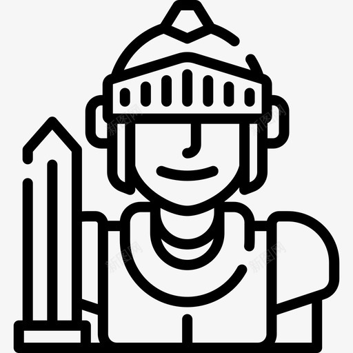 骑士奇幻人物24直系图标svg_新图网 https://ixintu.com 人物 奇幻 直系 骑士