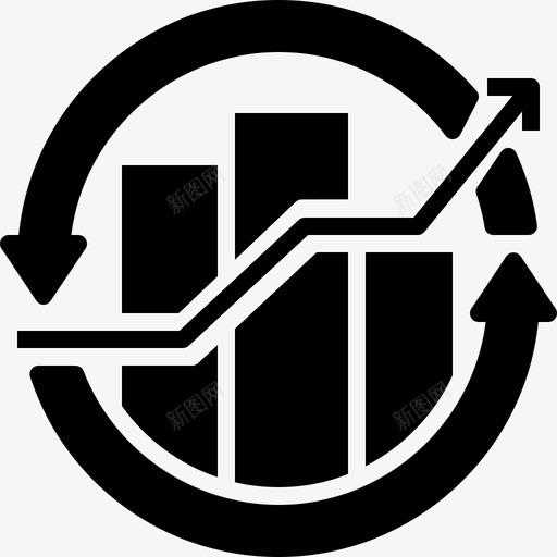 条形图策略44填充图标svg_新图网 https://ixintu.com 填充 条形图 策略