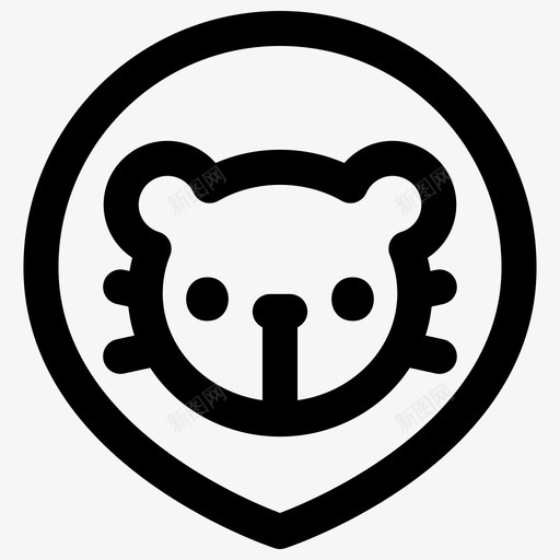 狮子动物可爱图标svg_新图网 https://ixintu.com 动物 动物园 可爱 狮子