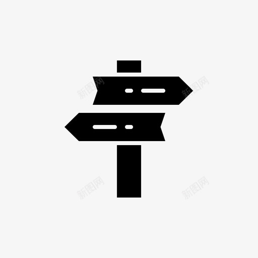 路标导航牌路牌图标svg_新图网 https://ixintu.com 图标 导航 户外 探险 路标 路牌 野营