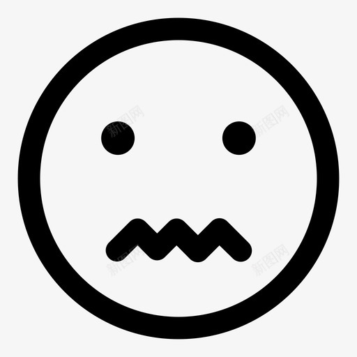 紧张沮丧表情符号图标svg_新图网 https://ixintu.com 担忧 沮丧 符号 紧张 表情 集合