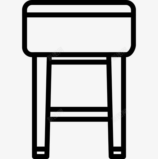 椅子家具134直线型图标svg_新图网 https://ixintu.com 家具 椅子 直线 线型