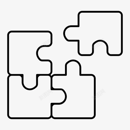 拼图商业计划图标svg_新图网 https://ixintu.com 商业 图标 战略 拼图 策略 营销 计划