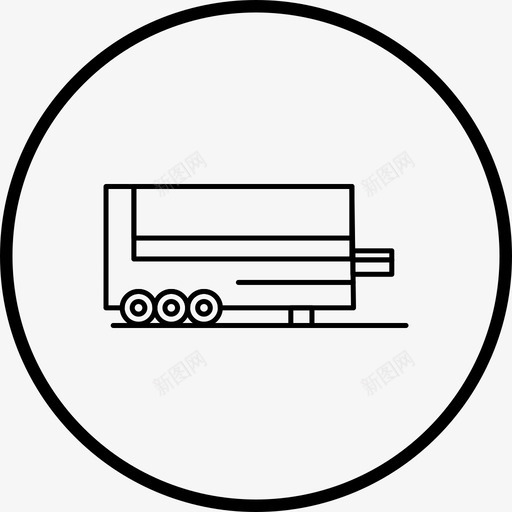 停放的卡车货物道路图标svg_新图网 https://ixintu.com 停放 半挂车 卡车 图标 线路 货物 道路