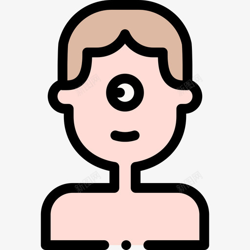 独眼巨人希腊神话29直线颜色图标svg_新图网 https://ixintu.com 巨人 希腊神话 独眼 直线 颜色