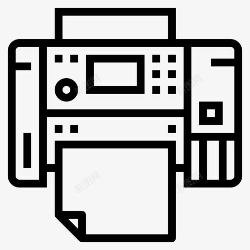 打印机信纸102线性图标svg_新图网 https://ixintu.com 信纸 打印机 线性