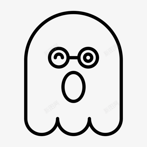 鬼魂惊异表情符号图标svg_新图网 https://ixintu.com 万圣节 奇怪 惊异 符号 表情 鬼魂