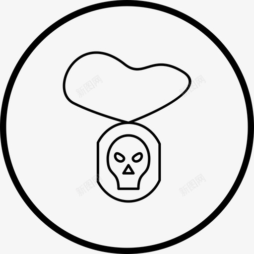 海盗项链盒子黄金图标svg_新图网 https://ixintu.com 图标 海盗 珠宝 盒子 线图 项链 黄金