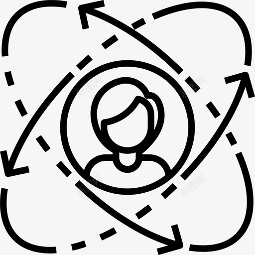 用户管理61线性图标svg_新图网 https://ixintu.com 用户 管理 线性