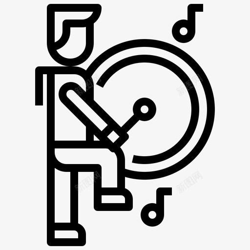 游行主题公园4直线图标svg_新图网 https://ixintu.com 主题公园 游行 直线