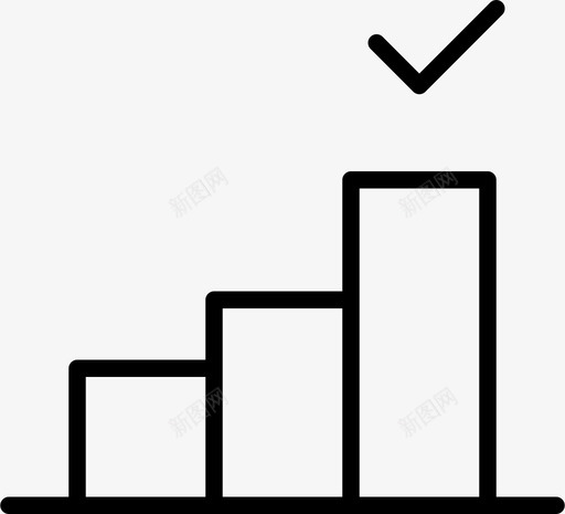 正图表完成图标svg_新图网 https://ixintu.com 图表 增加 增长 完成