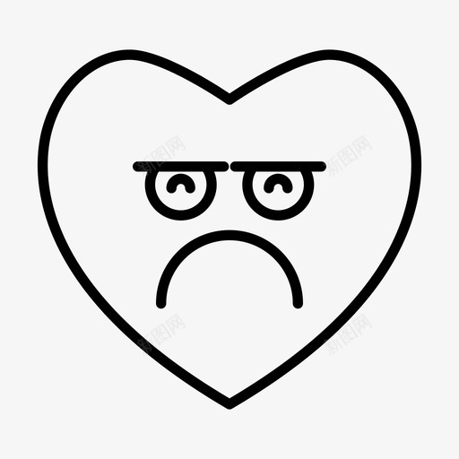 心表情爱图标svg_新图网 https://ixintu.com 心形 心情 心表 情人节 情爱 表情