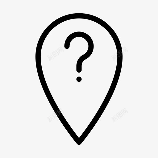 未知位置gps地图图标svg_新图网 https://ixintu.com gps pin 位置 地图 未知 标志 物流配送