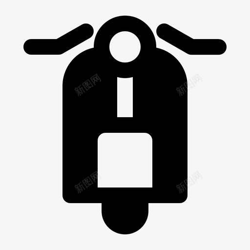 vespa摩托车复古图标svg_新图网 https://ixintu.com vespa 复古 摩托车 运输
