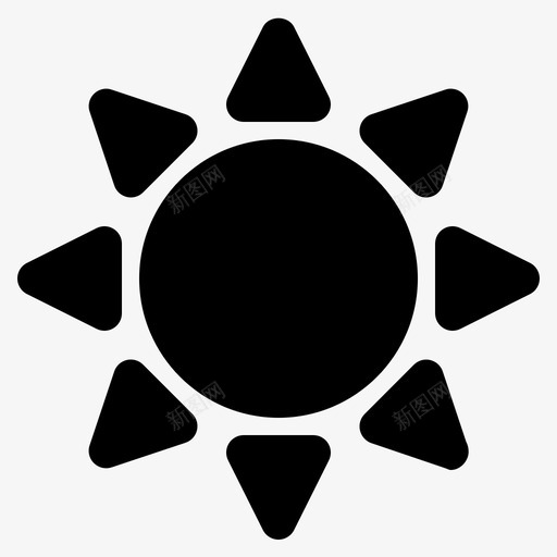 太阳季节阳光图标svg_新图网 https://ixintu.com 天气 天气预报 太阳 季节 阳光