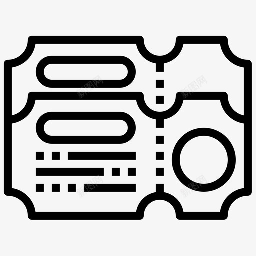 门票主题公园4直线图标svg_新图网 https://ixintu.com 主题公园 直线 门票