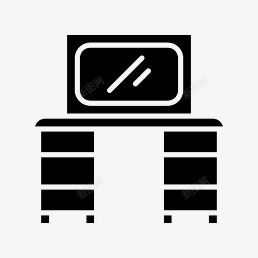 绘画家具镜子图标svg_新图网 https://ixintu.com 家具 架子 桌子 绘画 镜子 雕刻